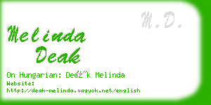 melinda deak business card